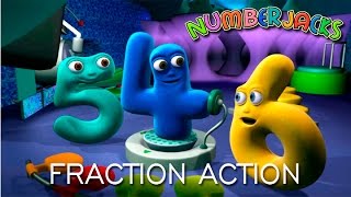 NUMBERJACKS  Fraction Action  S2E17  Full Episode [upl. by Arraik]