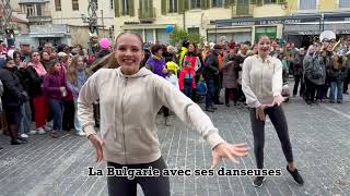 Carnaval de Chalon sur Saône 2024  La Bulgarie avec ses danseuses [upl. by Sirap72]