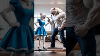 Bad muscular cat 😾💪🏼 iacat cute cartoon kitten cartoon [upl. by Hurleigh253]