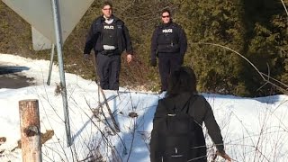 Refugees crossing Canadian border for asylum [upl. by Marlow]