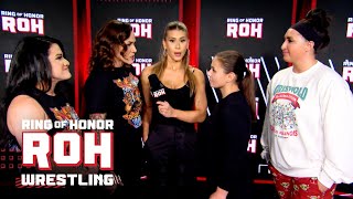 Leyla Hirsch amp Rachael Ellering meet Diamante amp Mercedes Martinez face to face  ROH TV 122823 [upl. by Festatus]