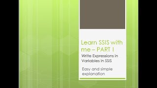 Expressions on Variables in SSIS [upl. by Ellis165]