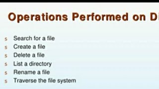 Operation performed on Directory Structure [upl. by Cordalia518]