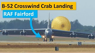 B52 Crosswind Crab Landing [upl. by Cooe]