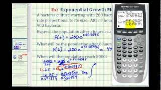 Ex Exponential Growth Function  Bacterial Growth [upl. by Corbin]