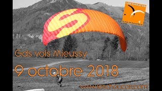 Séance grands vols du 9 octobre 2018 en parapente à Mieussy [upl. by Itagaki]