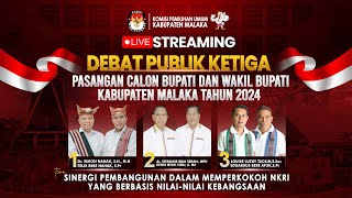 🔴 LIVE Debat Publik Ketiga Pasangan Calon Bupati Dan Wakil Bupati Kabupaten Malaka 2024 [upl. by Porte]