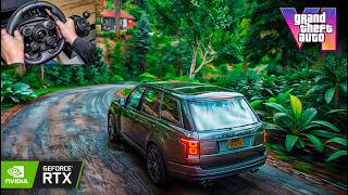 Range Rover In Forests  Grand Theft Auto VI  Steering wheel gameplay  RTX™ 4090 [upl. by Dnomso]