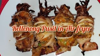 Rellenong Pusit in Air Fryer  Squid Recipe [upl. by Jehias]