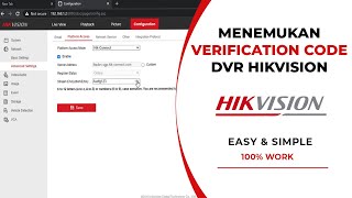 Cara Menemukan Kode Verifikasi DVR Hikvision  Verification Code HikConnect Hikvision [upl. by Aryhs]