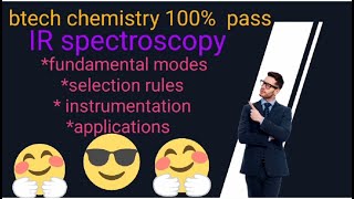 IR spectroscopy fundamental modes selection rule instrumentation amp applications in telugu [upl. by Leirej]