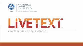 How To Create and Edit a Portfolio in LiveText [upl. by Bradley356]