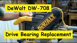 DeWalt DW708 Compound Sliding Miter Saw  Main Drive Bearing Replacement [upl. by Nnylaf]