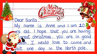 Santa Claus letter  How to write letter to Santa  Letter to Santa  Christmas letter to Santa [upl. by Innavoij972]