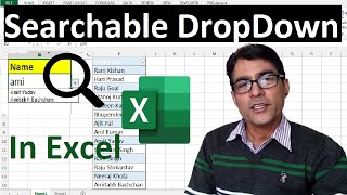 How To Create Searchable Drop Down List In Excel  Searchable data validation in excel [upl. by Atinaj]