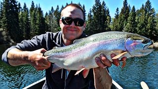 Stillwater Chironomid Fly Fishing for Kamloops Trout BC Interior May 2016 [upl. by Arihaj]