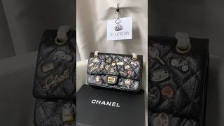 CHANEL 255 Double Flap with Limited Edition Badge chanel chanelbag bagcollection chanel255 [upl. by Nilatak540]