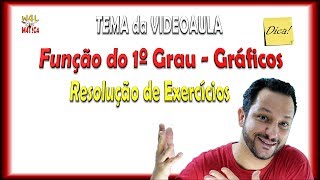 Função do 1º Grau  Gráficos  DICAS e Resolução de Exercícios  Prof W4L [upl. by Ymeraj]