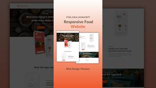 Responsive Food Delivery Website Using HTML CSS and JavaScript [upl. by Htebazie487]