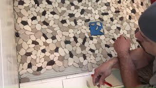 Easy Pebble Tile Installation Tile Coach Episode 10 [upl. by Turnbull]