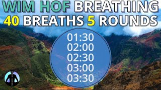 Wim Hof Guided Breathing Session  5 Rounds 40 Breaths Advanced Prolonged No Talking [upl. by Auoy]