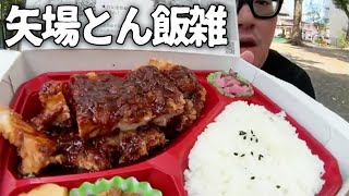 名古屋の公園で矢場とん弁当を２箱食べるだけ [upl. by Acirrej]