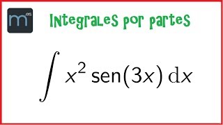 Integral por partes polinomio grado 2 por trigonometrica [upl. by Ariahaj]