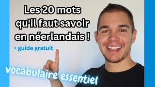 Les 20 mots les plus essentiels en néerlandais 🇧🇪🇳🇱 Vocabulaire important pour la survie  guide 📗 [upl. by Sillyhp351]