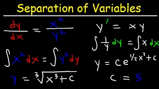 Separable First Order Differential Equations  Basic Introduction [upl. by Yemiaj12]