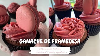 GANACHE DE FRAMBOESA  PARA RECHEAR MACARONS E COBRIR CUPCAKES [upl. by Arriaes]