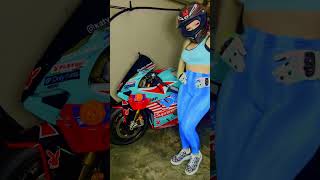 KatyaAlmaz shorts moto bike girl [upl. by Arrad]