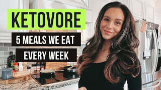 5 Easy KETOVORE meals we eat every week [upl. by Ajssatan]