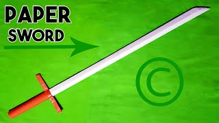 How to make a Paper Sword  Ninja Sword Tutorial  EASY  Paper Sword Making [upl. by Anahir]