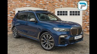 202070 BMW X7 M50D XDRIVE IN PHYTONIC BLUE METALLIC WITH BMW INDIVIDUAL MERINO BLACK LEATHER [upl. by Yank628]