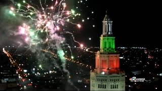 Fireworks at downtown Christmas tree lighting celebration [upl. by Torry]