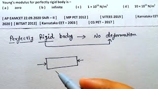 Elasticity  Physics  Class 11  Pyq  mechanical properties  Young’s modulus for  Neet  Jee [upl. by Winton]