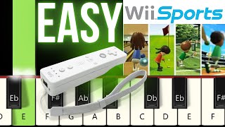 Wii Sports Theme  EASY Piano tutorial [upl. by Westerfield]