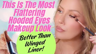 This SIMPLE HOODED Eye Makeup Technique Is Better Than Winged Eyeliner  Risa Does Makeup [upl. by Eahsan]