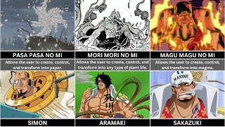 Every Logia Devil Fruit And Their Users  One Piece [upl. by Geehan643]