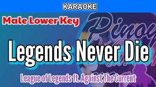 League of Legends ft Against The Current  Legends Never Die Karaoke  Male Lower Key [upl. by Vilma]