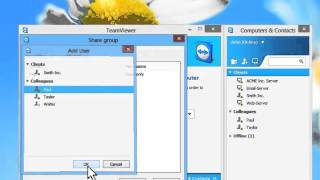 TeamViewer 8 features  Part 1 Group Sharing [upl. by Annaxor]