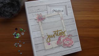 Tutorial Mini álbum desestructurado con estructura de espina  scrapbooking [upl. by Nehtan]