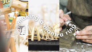 Metalsmithing for Beginners  Learn Jewelry Making from Me  How to Create a Custom Mantra Ring [upl. by Eatnuahs]