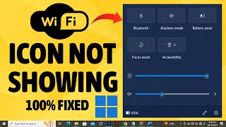 How To Fix WiFi icon Not Showing in Windows 11 2024 [upl. by Gemma]