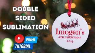 Double sided ceramic photo ornament sublimation with Affinity Designer 2 and Sawgrass SG500 [upl. by Jona]