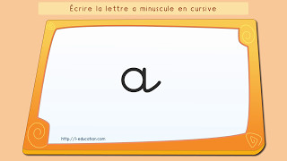 Écrire lalphabet Apprendre à écrire la lettre a minuscule cursive [upl. by Ahsrav701]