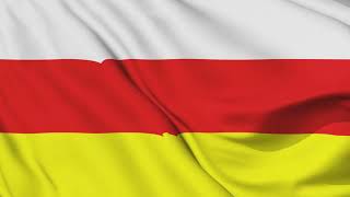 North Ossetia Flag Waving Animation  free 4k stock footage  3min loop [upl. by Vivien]