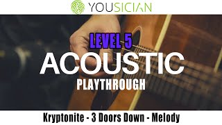 Kryptonite  3 Doors Down  Yousician Guitar  Level 5  Melody [upl. by Marshall]