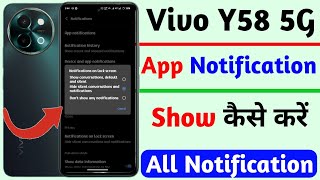 vivo y58 show app notification setting  app notification show on vivo y58  vivo y58 [upl. by Ami]