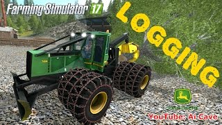 Farming Simulator 2017  John Deere 748H Logging amp Forestry Equipment Mod Review [upl. by Aiduan]